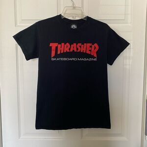 THRASHER Men’s Black 100% Cotton T Shirt Size S